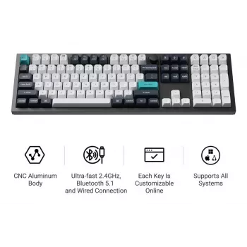 Mechanische Tastatur Keychron Q6 Max QMK VIA mit Gateron Jupiter Switches, Full-Size-Layout