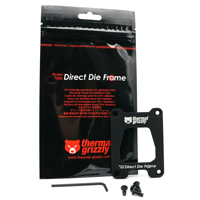 Thermal Grizzly Ryzen 7000 Direct Die Frame | Thermal Grizzly | Ryzen 7000 Direct Die Frame | Schwarz | N/A