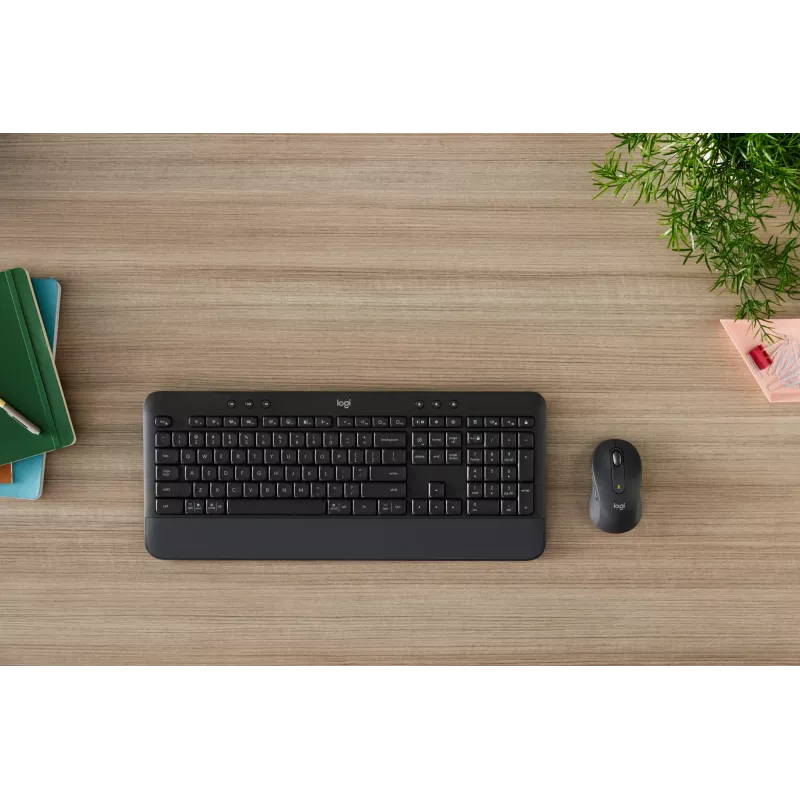 Logitech Signature MK650 for Business - Tastatur-Maus-Set - Kabellos - 2,4 GHz, Bluetooth LE - QWERTY - Spanisch - Graphit