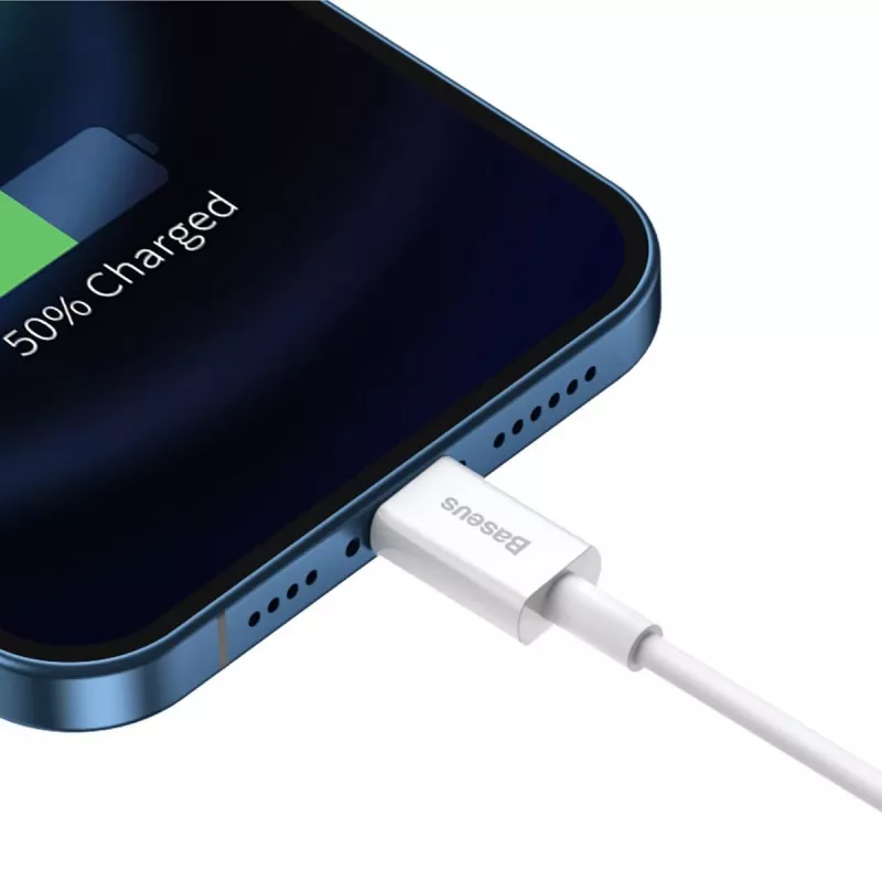 Baseus Superior Series Kabel USB auf Lightning, 2,4A, 0,25m (weiß)