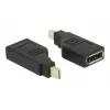 Delock Adapter Mini DisplayPort 1.2 Stecker > DisplayPort Buchse 4K 90° gewinkelt - DisplayPort-Adapter - Mini DisplayPort (M) gewinkelt auf DisplayPort (W) gewinkelt - Schwarz (65626)