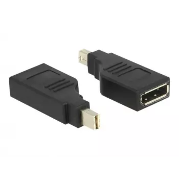 Delock Adapter Mini DisplayPort 1.2 Stecker > DisplayPort Buchse 4K 90° gewinkelt - DisplayPort-Adapter - Mini DisplayPort (M) gewinkelt auf DisplayPort (W) gewinkelt - Schwarz (65626)