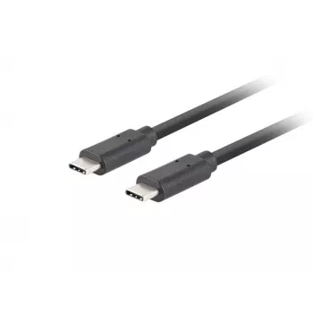 USB-C-auf-C-Kabel LANBERG CA-CMCM-32CU-0018-BK USB 3.2 Gen 2, 1,8 m, schwarz, 100 W PD, 4K-Video