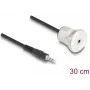 Audio-Kabel DeLOCK 88188 0,3 m 3,5 mm Stecker auf Buchse Schwarz Silber