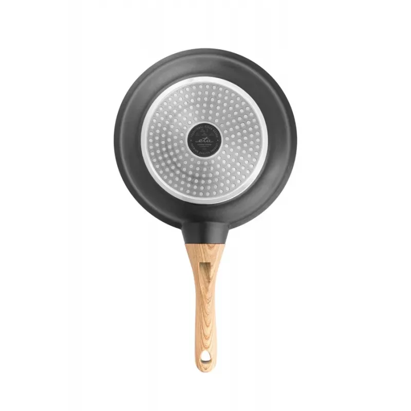ETA | Pfanne | ETA792990000 TITANIUM II | Universal | Durchmesser 24 cm | Elektro, Induktion, Gas, Glaskeramik | Geeignet für Induktionsherd | Fixierter Griff | Schwarz
