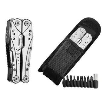 Extralink Multitool, Taschenmesser 23-in-1, mit Etui, Silber
