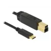 USB-Kabel DeLOCK 83675 USB 3.2 Gen 2 1m USB C USB B Schwarz