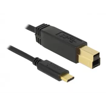 USB-Kabel DeLOCK 83675 USB 3.2 Gen 2 1m USB C USB B Schwarz