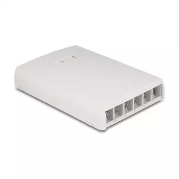 DeLOCK 67054 Keystone-Aufputzdose, 6-Port, weiß