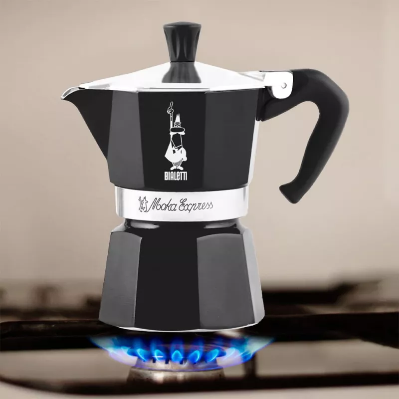 Bialetti Moka Express Moka-Kanne Schwarz