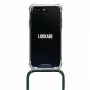 Handyhalskette-Hülle Lookabe für iPhone 7/8 Plus — gold mit grünem Gurt