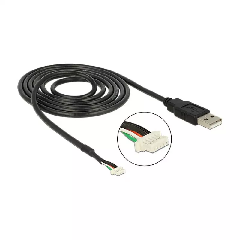 USB-Kabel DeLOCK 1,5 m USB2.0-A/5p Schwarz