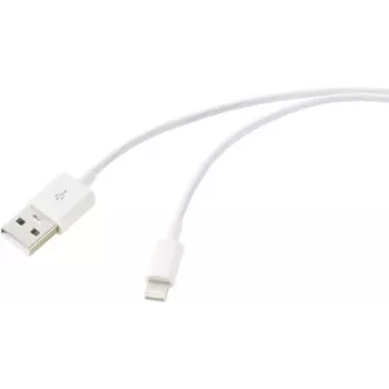 Renkforce USB-Kabel USB 2.0 USB-A-Stecker, Apple Lightning-Stecker 3,00 m Weiß (matt) RF-5724088 (RF-5724088)