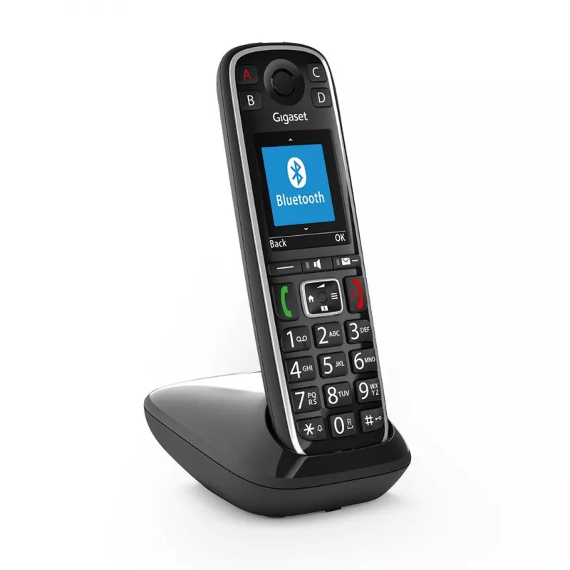 Gigaset E720 Analog/DECT Telefon mit Rufnummernanzeige Schwarz