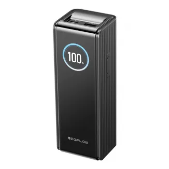 Powerbank EcoFlow RAPID EF-RAPID25K140W-B-EU 25000 mAh, 3 Anschlüsse (2×USB-C, 1×USB-A), Schwarz