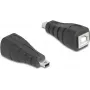 Kabel-Kupplungsadapter DeLOCK 67200 Mini-USB auf USB Typ-B, Schwarz