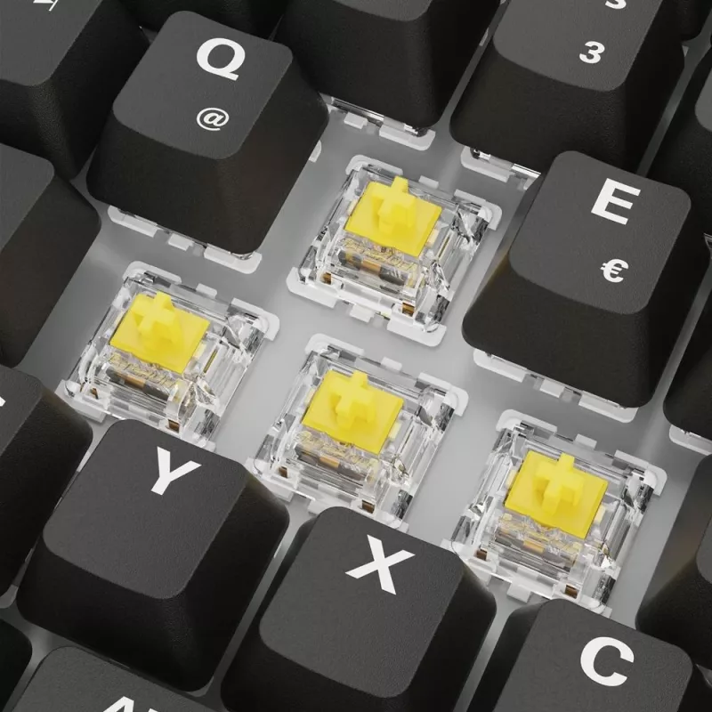Mechanische Gaming-Tastatur Sharkoon Skiller SGK50S3 PBT Schwarz Gelb RGB
