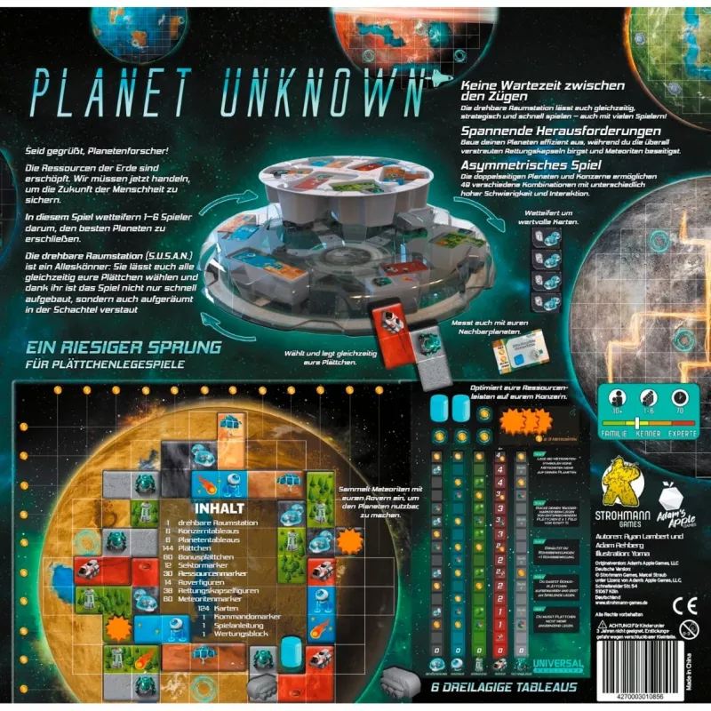 Planet Unknown, Brettspiel