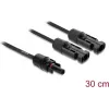 DELOCK Solar-Splitterkabel 2x Stecker auf 1x Buchse 30 cm schwarz (Modell 89298)