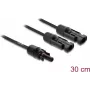 DELOCK Solar-Splitterkabel 2x Stecker auf 1x Buchse 30 cm schwarz (Modell 89298)