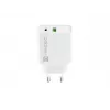 Netz-Schnellladegerät NATEC RIBERA 12V 20W USB-C PD 3.0 + USB-A Samsung AFC Weiß