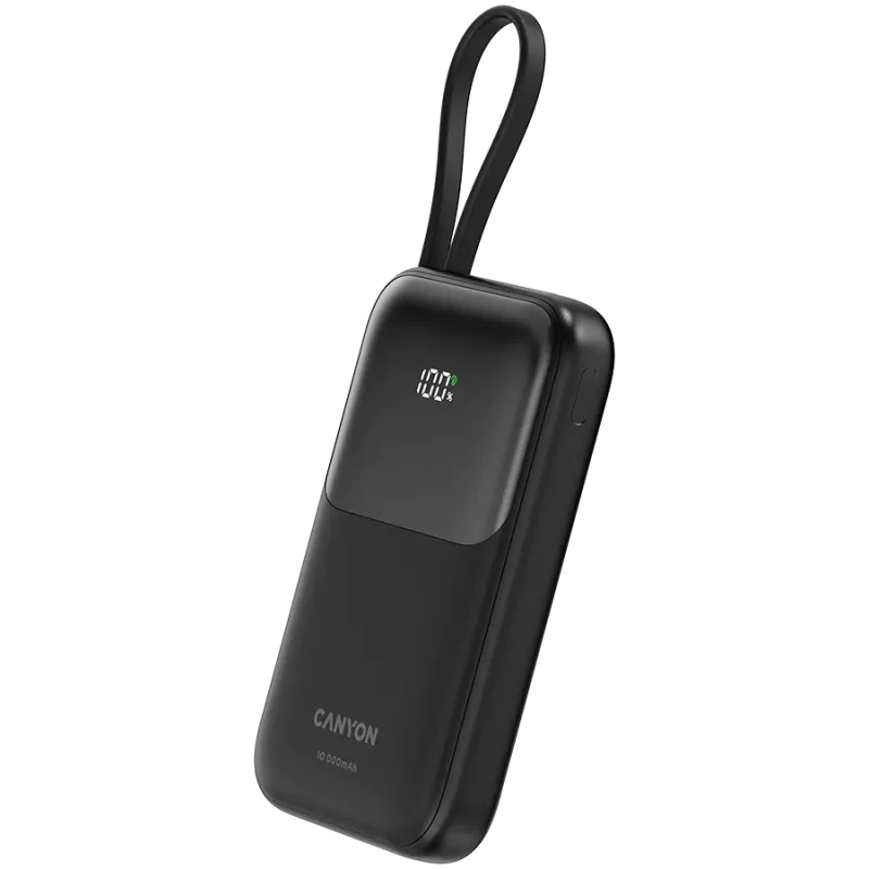 OnPower 101 mit integriertem Kabel 10000 mAh PD22.5W Schwarz