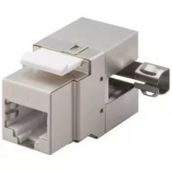 Wentronic Goobay CAT 6 KeyStone RJ45 Jack, STP geschirmt, 250 MHz - Anschluss: LSA, 90° gewinkelter Ausgang (95901)