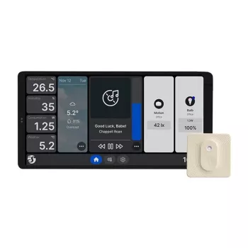 Dual Control Panel Shelly Wall Display X2 WiFi/BLU (silber) + BLU H&T