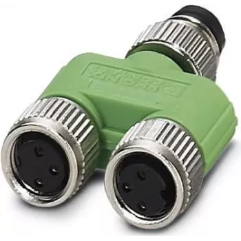 Phoenix SAC-3P-M 8Y/2XM 8FS - gerade - 30 V - 4 A - Grün - Silber - IP65 - IP67 - 22 mm (1696183)