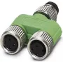 Phoenix SAC-3P-M 8Y/2XM 8FS - gerade - 30 V - 4 A - Grün - Silber - IP65 - IP67 - 22 mm (1696183)