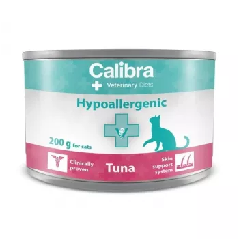 Nassfutter für Katzen Calibra VD Cat Hypoallergenic Tuna 200 g Beutel, veterinärmedizinisches Alleinfuttermittel, getreidefrei, gluten- und sojafrei