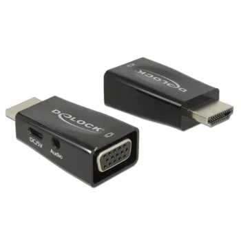 Adapter DeLOCK 65901 HDMI A auf VGA & 3,5 mm Audio Schwarz