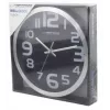 Wanduhr Esperanza EHC013K Zurich Schwarz Quarz Oval 25 cm, Aluminiumrahmen, 4 cm dick