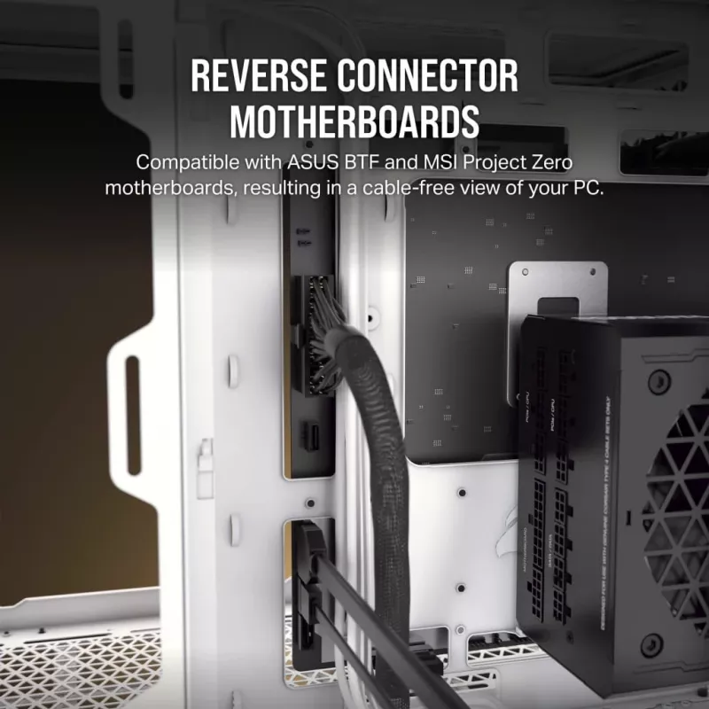 Corsair 2500D AIRFLOW Micro ATX Dual Chamber PC-Gehäuse – Weiß CC-9011264-WW