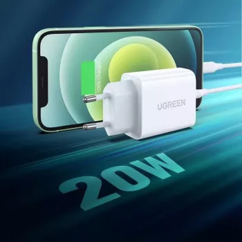 Ugreen USB Power Delivery 3.0 Quick Charge 4.0+ 20W 3A Netzteil (weiß)