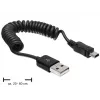 USB-Kabel DeLOCK USB 2.0 0,6 m USB A auf Mini-USB A Schwarz
