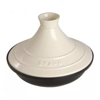 Tajine Staub Geschirr - 28 cm, Beige-schwarz