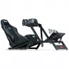 Rennsport-Schalensitz mit verstellbarer Rückenlehne Next Level Racing ERS3 Elite Premium — schwarzes Kunstleder, neigbare Rückenlehne, kompatibel mit Cockpit- und Bodenmontage