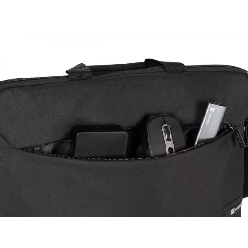 Aktentasche NATEC Goa für 39,6 cm (15,6 Zoll) Laptops, Polyester, 1 Fach, Schultergurt, schwarz