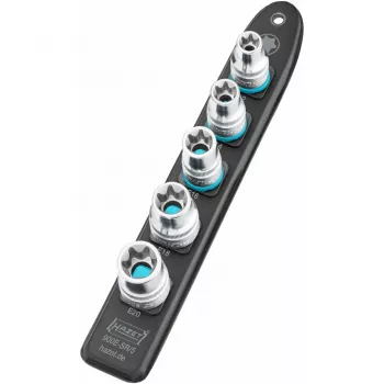 Steckschlüsselsatz Hazet 900E-SR/5 — 1/2 Zoll Antrieb TORX E12–E20 kurze Steckschlüsseleinsätze