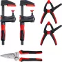 Klemmenset Bessey DIY-SET1-A 5-teilig inklusive 4 Klemmen und Blechschere