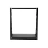 StarTech.com 2-Post 12U Heavy-Duty Desktop-Server-Rack, kleiner offener 19-Zoll-Computer-Rackrahmen, kompaktes Netzwerk-Rack für AV-/Studio-/Daten-/IT-Equipment, TAA-konform – freistehendes Zwei-Pfosten-Rack für Zuhause/Büro