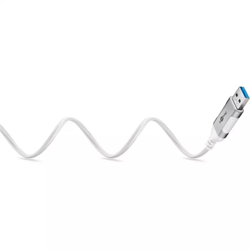 Goobay Ethernet-Kabel USB-A 3.0 auf RJ45 schlank 2 m - verbindet Router, Modem oder (74379)
