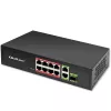 Ethernet Switch QOLTEC 52297 PoE RJ45 mit PoE-Uplink und SFP-Port