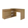 Corner-Computer-Schreibtisch Top e Shop DANY ARTISAN KPL, L-förmig, Spanplatte, Eichefarben