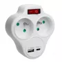 Elektrischer Doppelsteckdosen-Splitter MACLEAN MCE336E mit 2 USB-Anschlüssen, Typ E