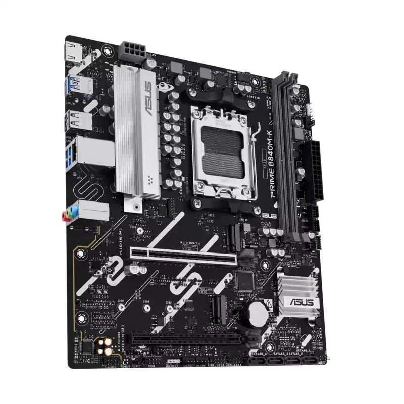 Motherboard ASUS PRIME B840M-K — AMD B840, Sockel AM5, micro ATX, DDR5, 2 DIMM, 128 GB, 2.5 GbE, M.2, SATA III