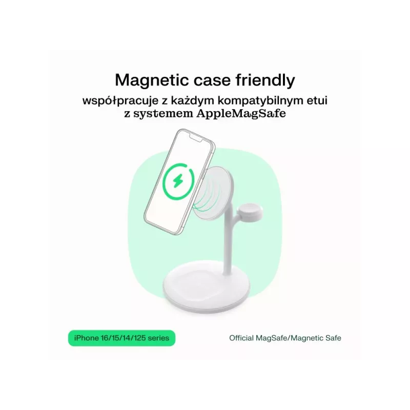 Green Cell MSST-GC-3IN1-B Ladegerät für Mobilgeräte Kopfhörer, Headset, Smartphone, Smartwatch Schwarz Kabelloses Laden Auto