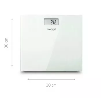 Ecomed by Medisana PS-72E Personenwaage – 150 kg, Glasplattform, weiß