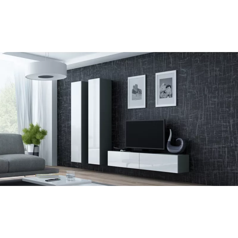 Cama TV-Ständer VIGO 140 30/140/40 Sonoma-Eiche/weiß glänzend